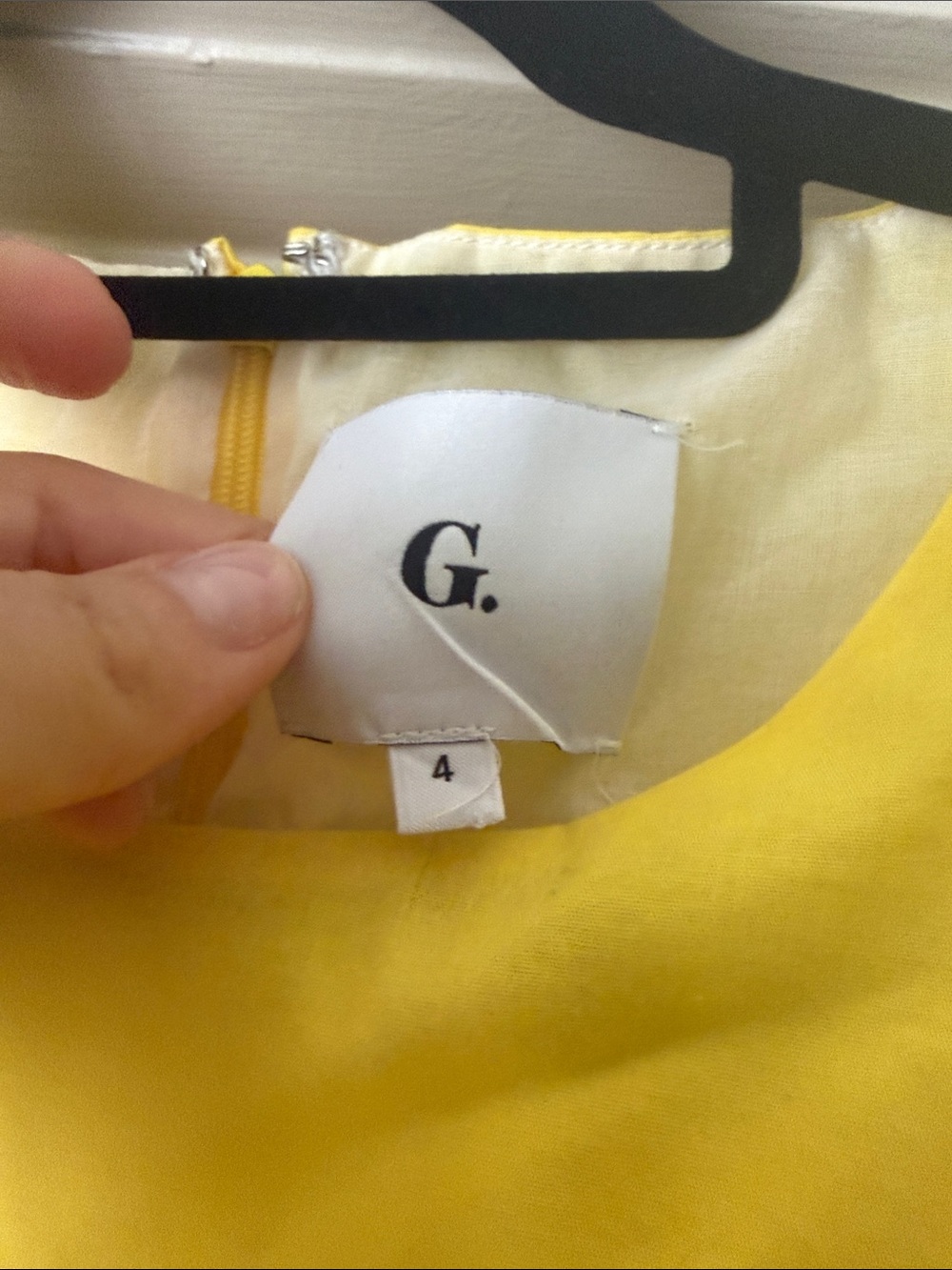 G. Label Zelda Rounded-Sleeve Drawstring Dress in Yellow - Picture 5 of 8
